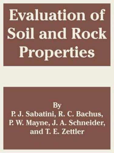 Evaluation of Soil and Rock Properties