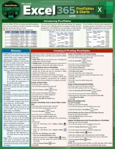 Excel 365 - Pivot Tables & Charts