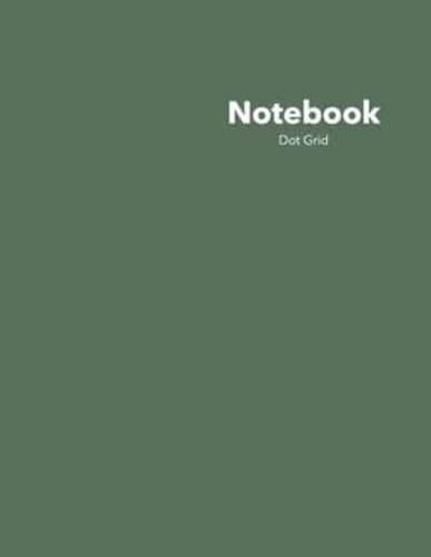 Dot Grid Notebook: Stylish Royal Orchard Green Notebook, 120 Dotted Pages 8.5 x 11 inches Large Journal   Softcover  Color Trends Collection
