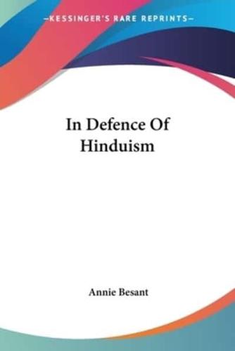 In Defence Of Hinduism