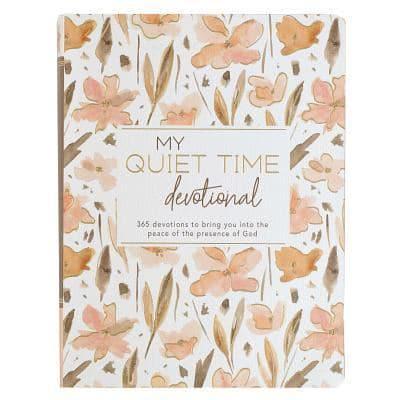 My Quiet Time Devotional - 365 Devotions for Women to Bring You Into the Peace of the Presence of God Peach Floral Softcover Flexcover Gift Book W/Ribbon Marker