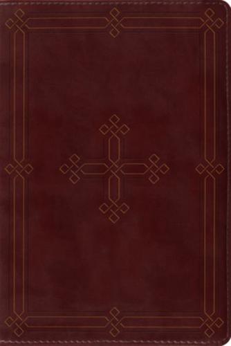 ESV Study Bible, Personal Size (Trutone, Crimson, Engraved Cross Design)
