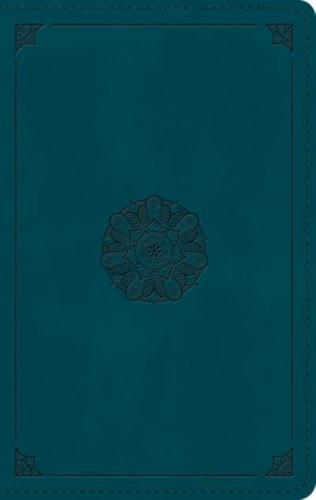 ESV Large Print Personal Size Bible (Trutone, Deep Teal, Emblem Design)