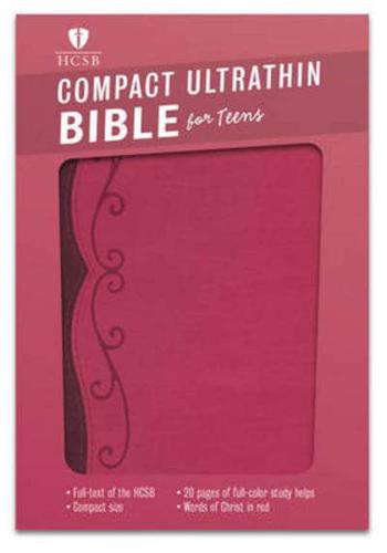 HCSB Compact Ultrathin Bible for Teens, Fuchsia LeatherTouch