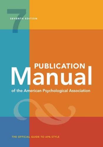 Publication Manual of the American Psychological Association