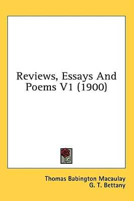 Reviews, Essays And Poems V1 (1900)