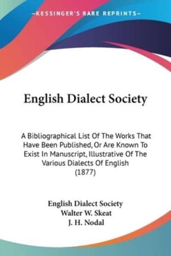 English Dialect Society