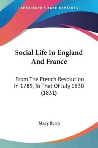 Social Life In England And France