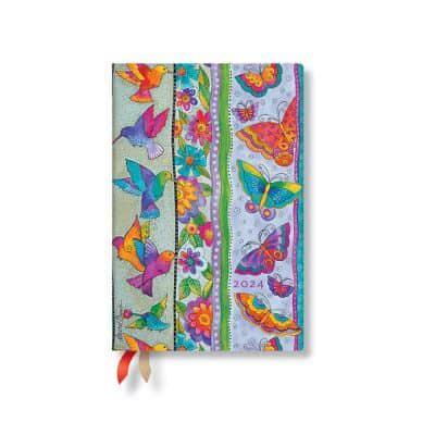 Hummingbirds & Flutterbyes (Playful Creations) Mini Verso 12-Month Dayplanner 2024