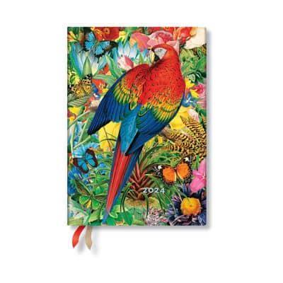 Tropical Garden (Nature Montages) Midi 12-Month Dayplanner 2024