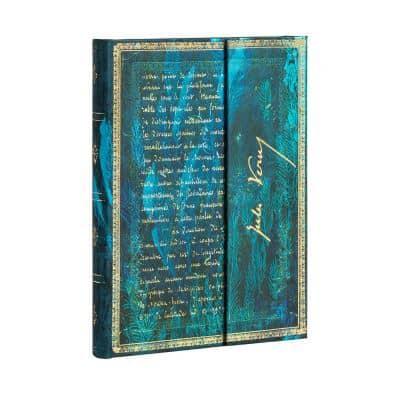 Verne, Twenty Thousand Leagues Midi Lined Hardcover Journal (Wrap Closure)