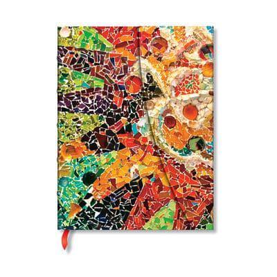 Gaudi's Sun (Gaudi's Mosaics) Ultra Lined Hardback Journal (Wrap Closure)