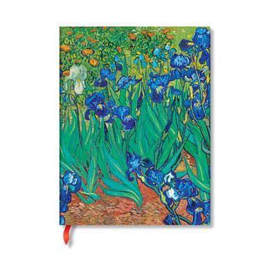 Van Gogh's Irises Mini Unlined Hardback Journal (Elastic Band Closure)