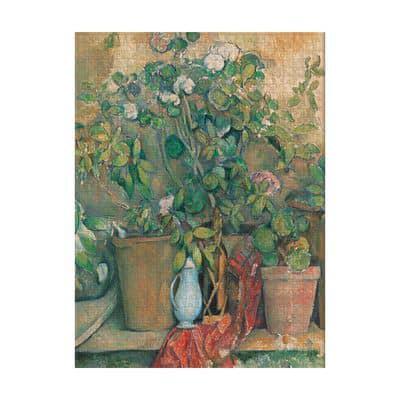 Cezanne's Terracotta Pots and Flowers 1000 Piece Jigsaw Puzzle