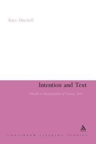 Intention and Text: Towards an Intentionality of Literary Form