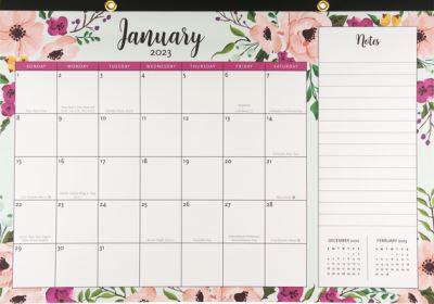 2023 Floral Desk Planner and Wall Calendar (11'' X 17'')