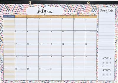 2025 Family Desk Pad and Wall Calendar (11 X 17) - (12-Month Calendar With 152 Bonus Stickers!)