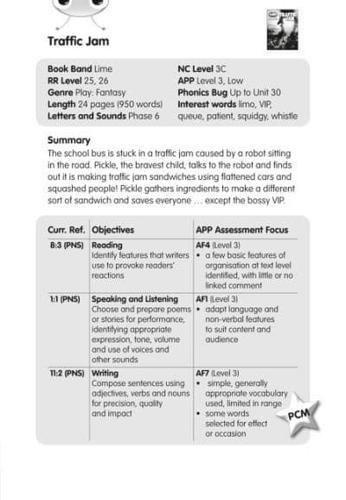 BC JD Plays Lime/3C Traffic Jam Guided Reading Card