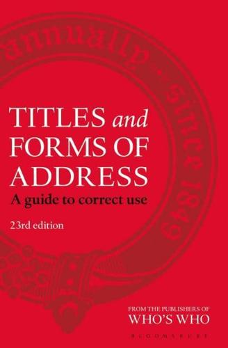 Titles and Forms of Address