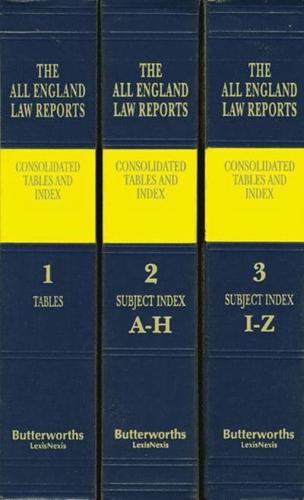 All England Law Reports Consolidated Tables and Index, 1936-2019