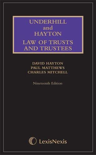 Underhill and Hayton Law of Trusts and Trustees Set