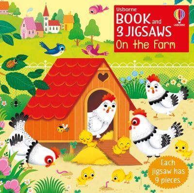 Usborne Book and 3 Jigsaws: On the Farm