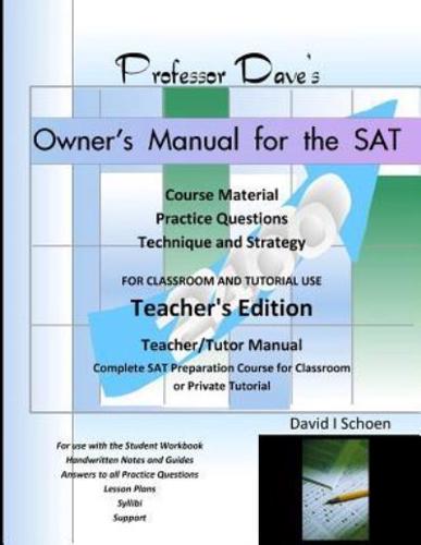 Professor Dave's Owner's Manual for the SAT