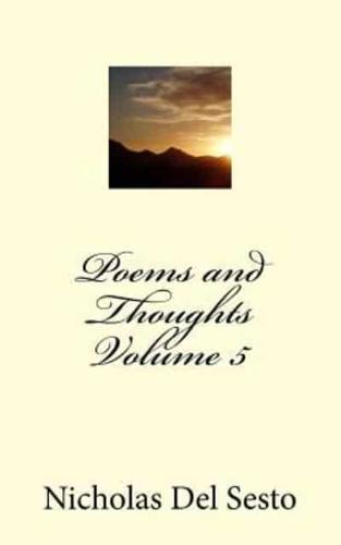 Poems and Thoughts Volume 5