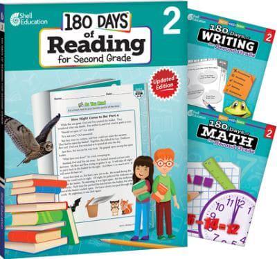 180 Days of Reading, Writing and Math Grade 2: 3-Book Set