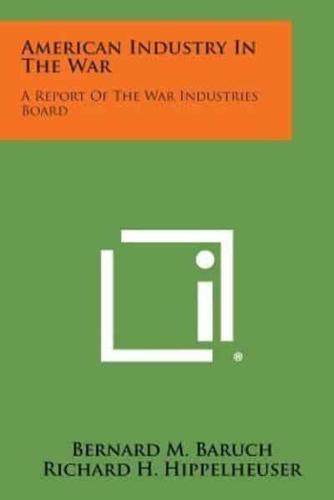 American Industry in the War