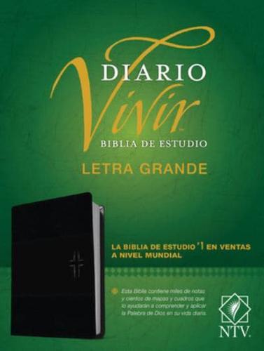 Biblia De Estudio Del Diario Vivir NTV, Letra Grande (SentiPiel, Negro/Ónice, Índice, Letra Roja)