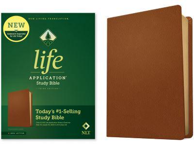 NLT Life Application Study Bible, Third Edition (Genuine Leather, Brown, Red Letter)