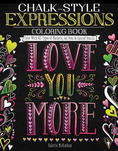 Chalk-Style Expressions Coloring Book