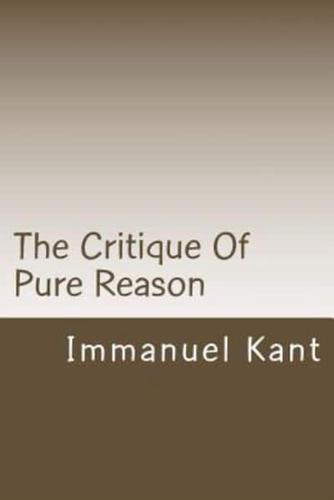 The Critique Of Pure Reason