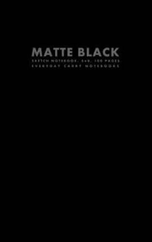 Matte Black Sketch Notebook, 5X8, 100 Pages