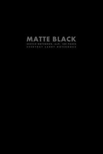 Matte Black Sketch Notebook, 6X9, 100 Pages