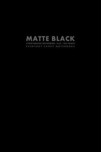 Matte Black Storyboard Notebook, 6X9, 100 Pages