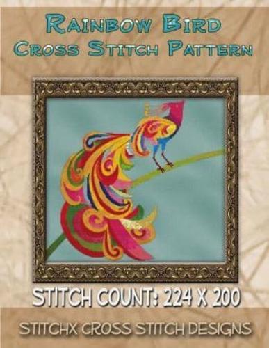 Rainbow Bird Cross Stitch Pattern
