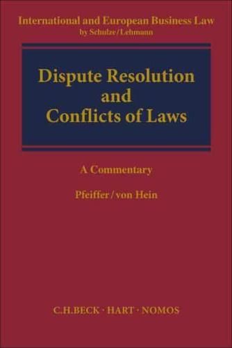 Dispute Resolution and Conflict of Laws