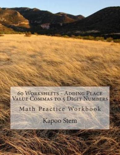 60 Worksheets - Adding Place Value Commas to 5 Digit Numbers