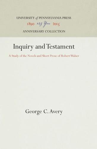 Inquiry and Testament