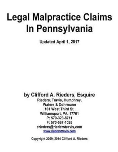 Legal Malpractice Claims In Pennsylvania