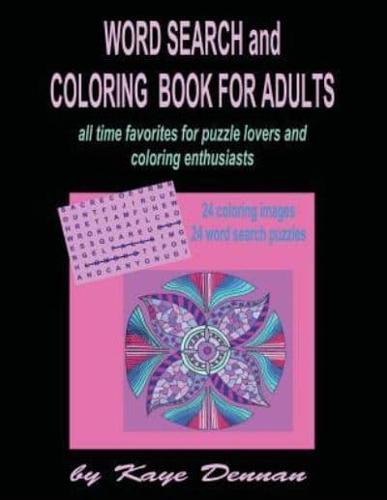 Word Search and Coloring Book for Adults