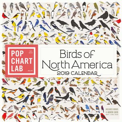 Birds of North America by Pop Chart Lab Wall Calendar 2019