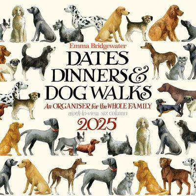 Emma Bridgewater Dates, Dinners & Dog Walks Week-to-View Planner Wall Calendar 2025
