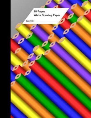 White Drawing Paper (70 Sheets) Pencil Cover
