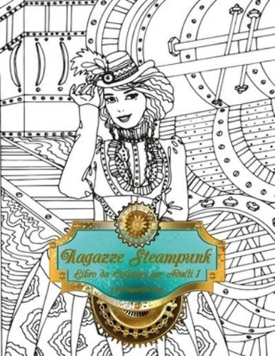 Ragazze Steampunk Libro da Colorare per Adulti 1