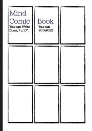 Mind Comic Book - 7 X 10 80P,9 Panel, Blank Comic Books, Create by Yourself