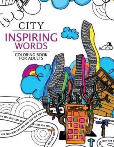 City Inspiring Words Coloring Book