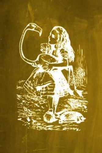 Alice in Wonderland Chalkboard Journal - Alice and the Flamingo (Yellow)